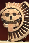 Scheibe des Mictlantecuhtli (Aztekischer Gott: Herrscher von Mictlan).
